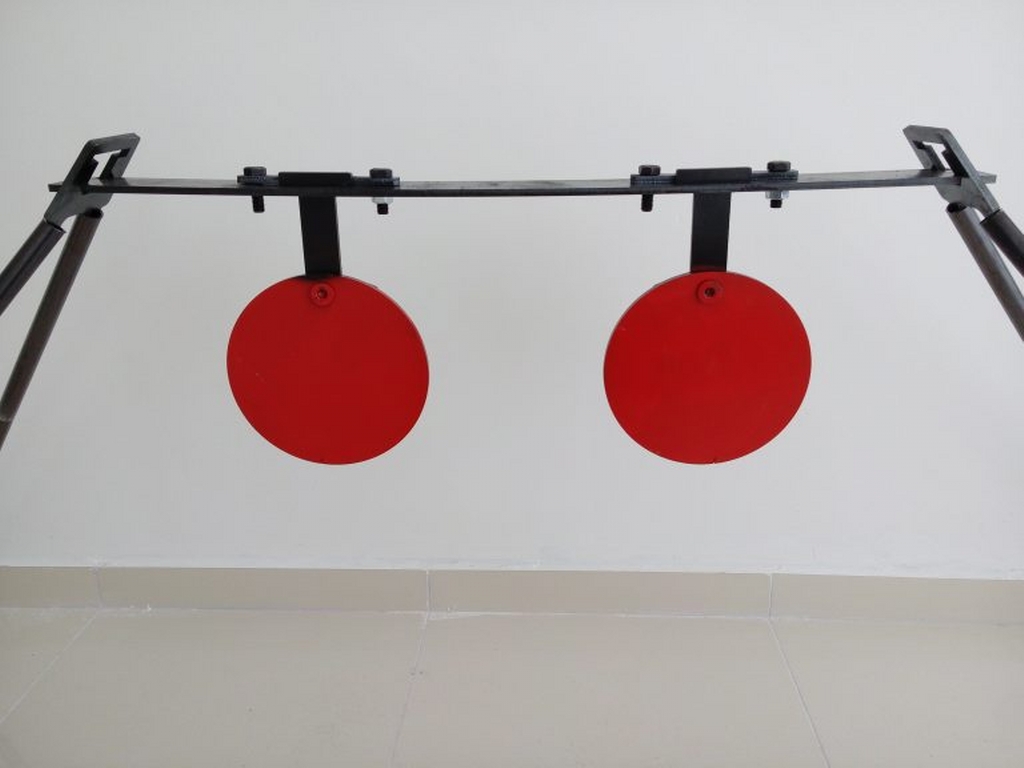 İkili (Ayaklı Sistem) 20cm-20cm Çaplı Yuvarlak Gong Hedef Sistemi