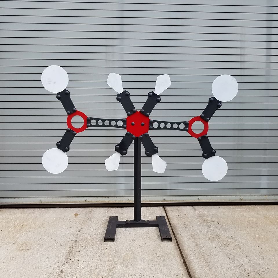 T600 (Çift Modüllü Hedef Sistemi) Rüzgar Gülü Texas Star -Target Çelik Hedef (Portatif Sistem)