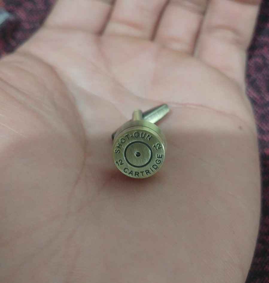 Mermi Kurşun Şeklinde Paslanmaz Bronz Hediyelik Erkek Kol Düğmesi