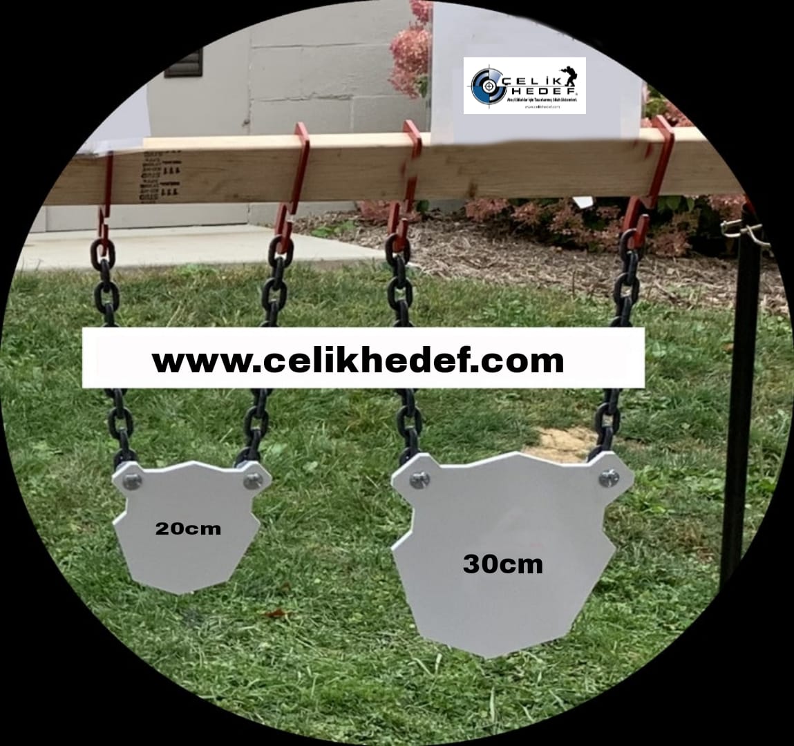 Ayı Sülieti Yuvarlak Gong Hedef 30cm Çaplı