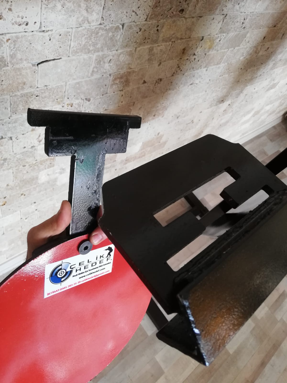 İkili (Ayaklı Sistem) 30cm-20cm Çaplı Yuvarlak Gong Hedef Sistemi
