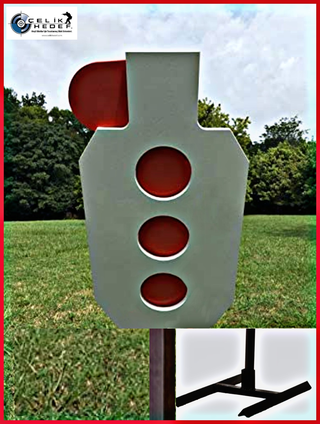 IDPA 12 Boy Rehine ve Düello Gövde Çelik Hedef
