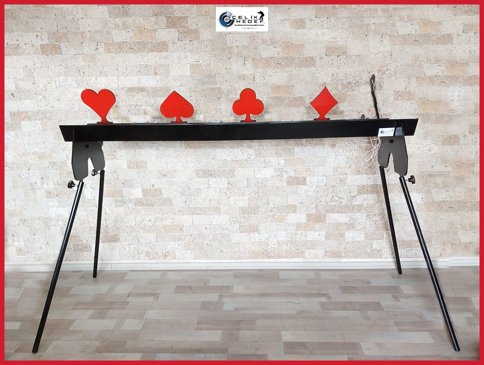 Yatay 8'Lı Şans Topları Çelik Hedef (Kart Stand)