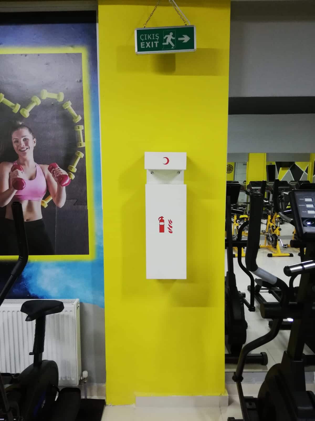 Dekoratif Yangın Tüpü Askılık Dolabı ve Rafı