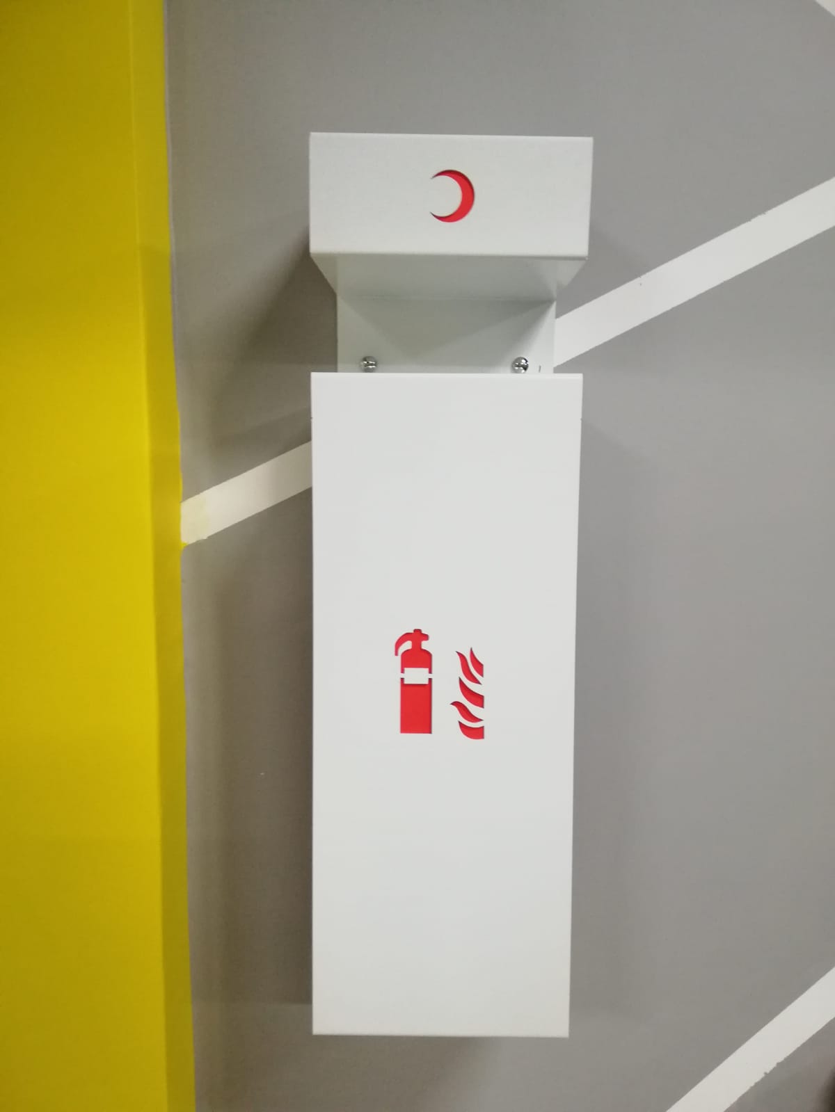 Dekoratif Yangın Tüpü Askılık Dolabı ve Rafı