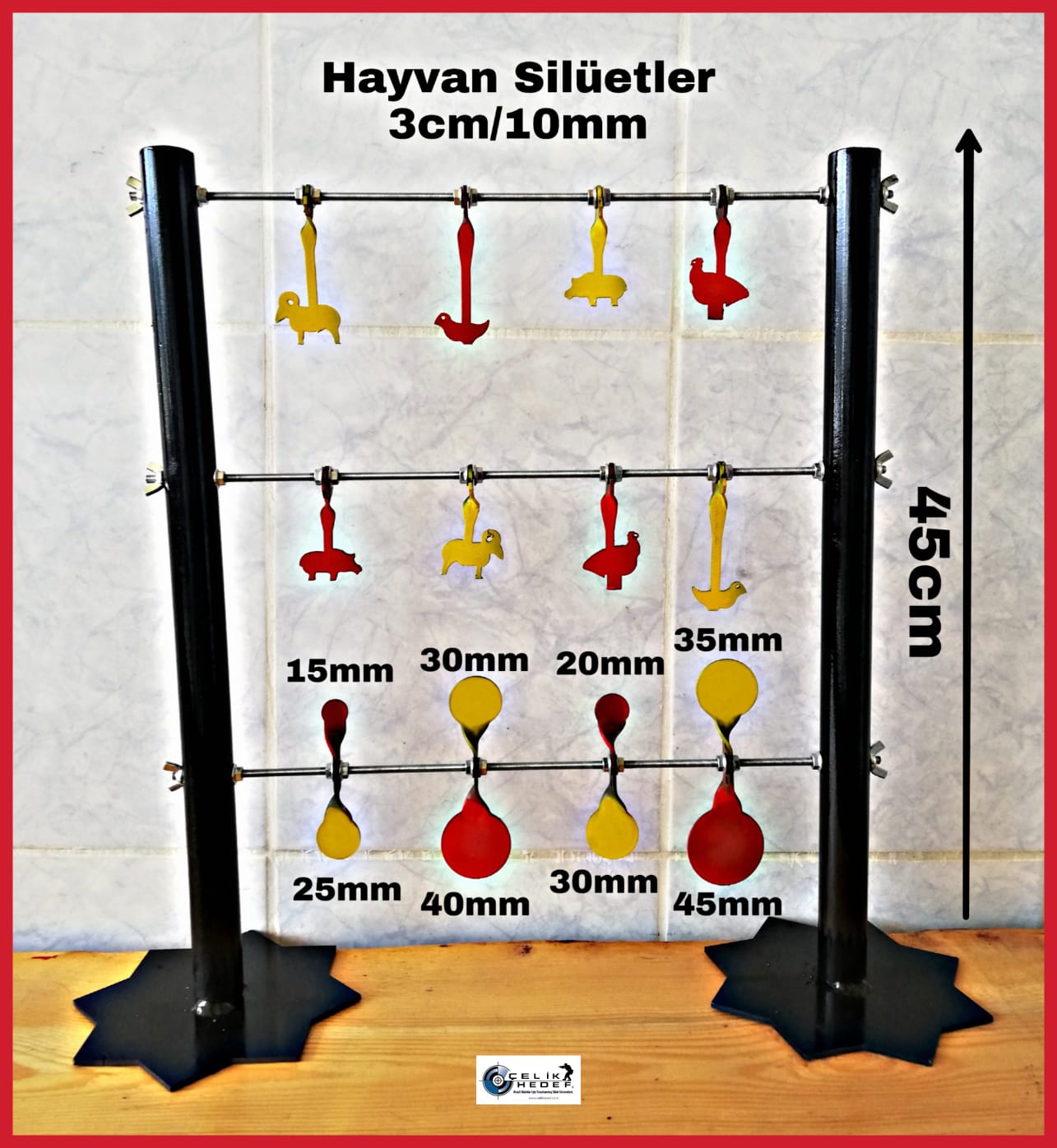 Büyük Boy Havalı Tabancalar  PCP Havalı Tüfekler için Hedef Standı.
