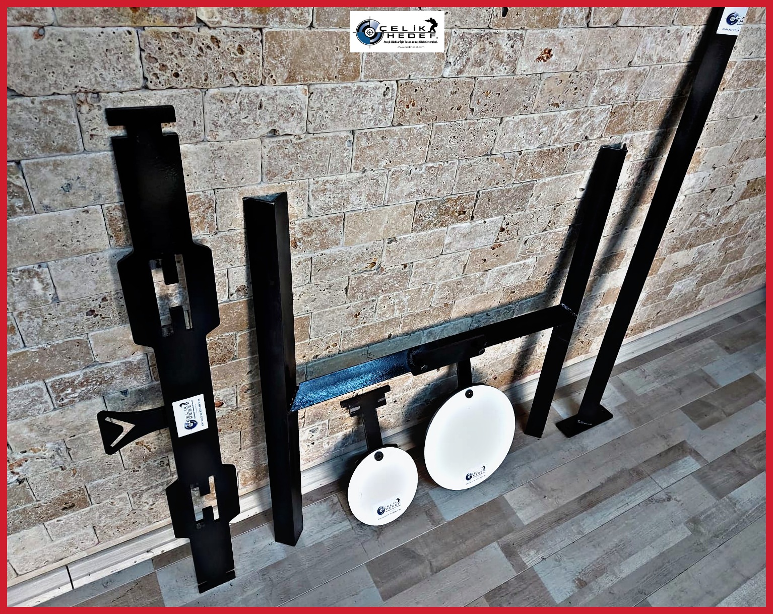 İkili (Ayaklı Sistem) 30cm-20cm Çaplı Yuvarlak Gong Hedef Sistemi