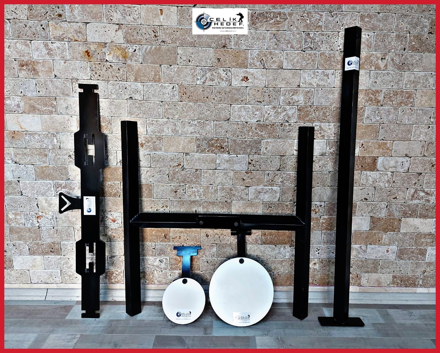 İkili (Ayaklı Sistem) 30cm-20cm Çaplı Yuvarlak Gong Hedef Sistemi