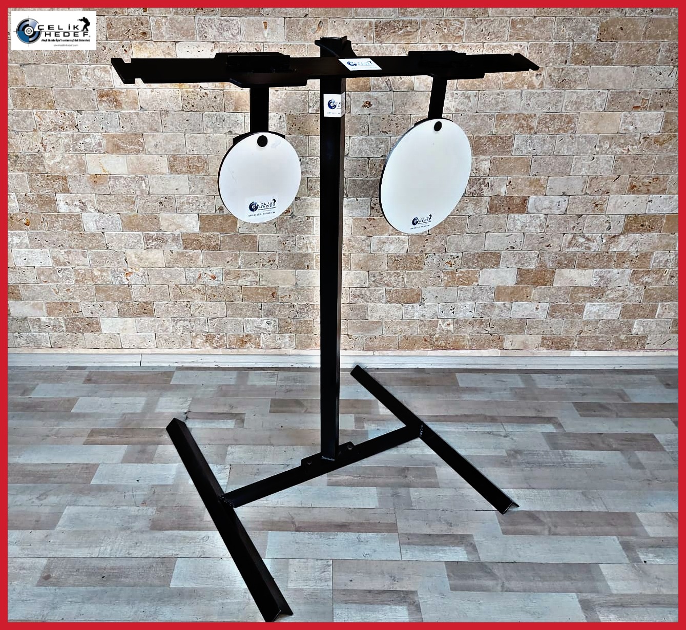 İkili (Ayaklı Sistem) 30cm-20cm Çaplı Yuvarlak Gong Hedef Sistemi