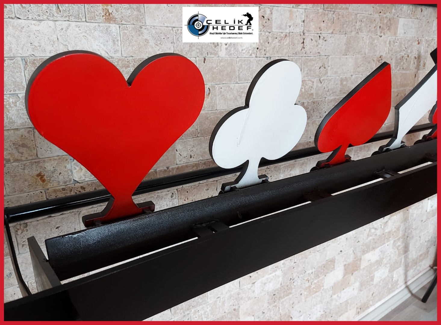 Yatay 8'Lı Şans Topları Çelik Hedef (Kart Stand)
