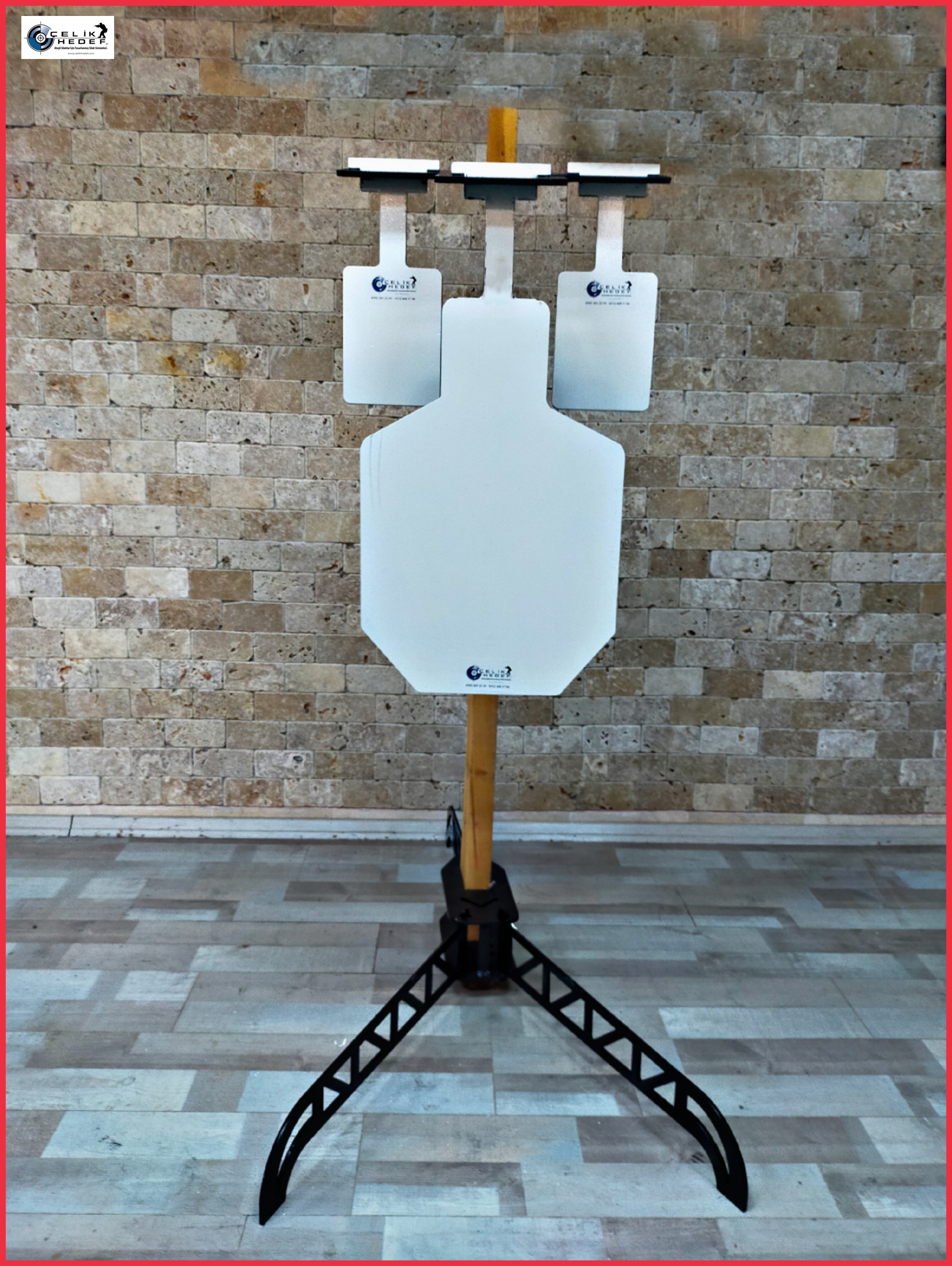 Compact Rehine Sallanır Gong Hedef (Kare) Standı 510 Ahşap Direkli veya Metal Direkli Sistemler 